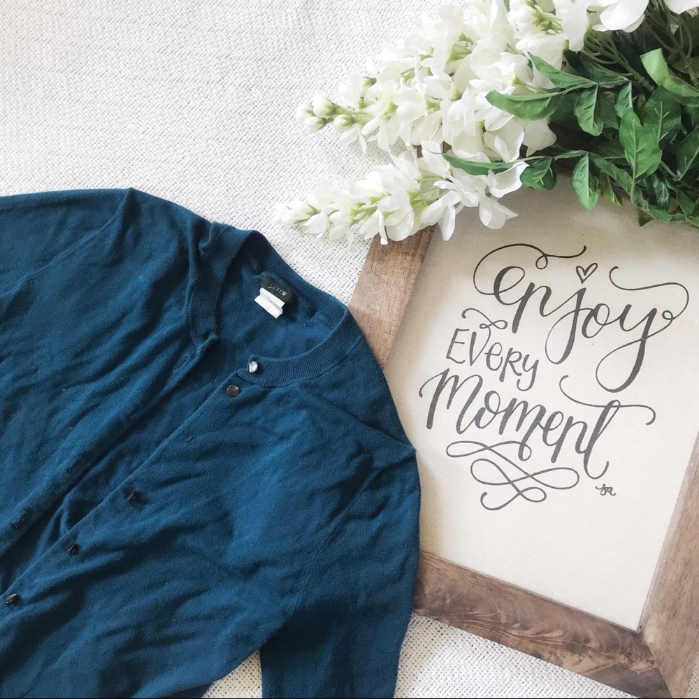 J. Crew Teal Cardigan